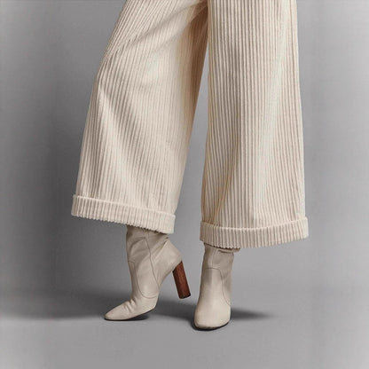 Damen Cordhose Weit Dekorative Knöpfe Eveloria