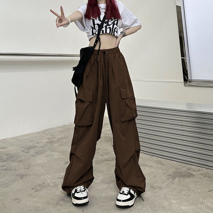 Damen Cargo-Hose Weite Beinprachtische Taschen