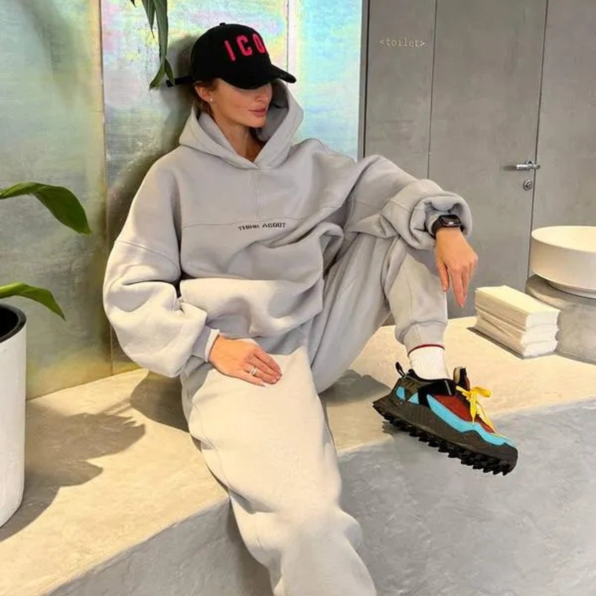 Damen Oversized Loungewear Set Eveloria Sportlich