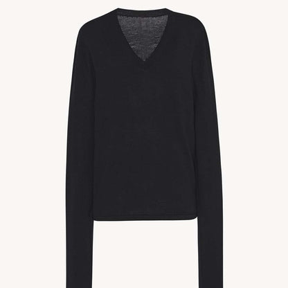 Damen Strickpullover V-Ausschnitt Längsärmel Eveloria