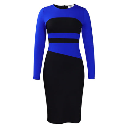 Damen Kleid Geometrisches Design Figurbetont Eveloria