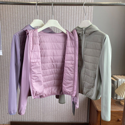 Damen Hybrid-Jacke Leicht Kapuze Isoliert Eveloria