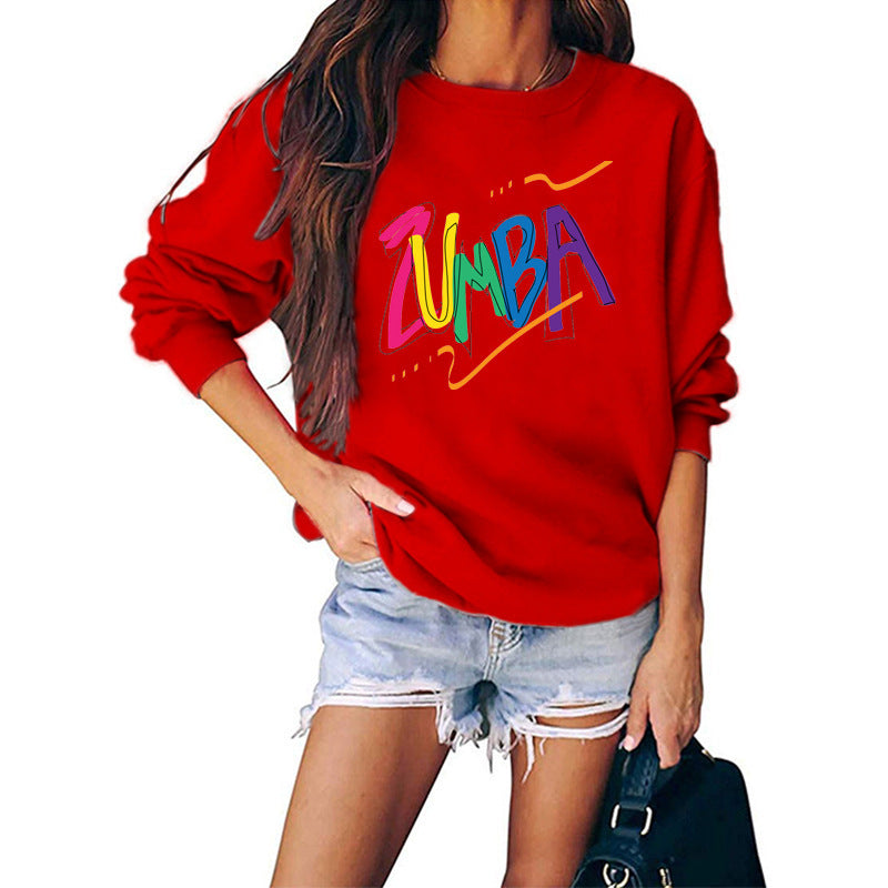 Damen Sweatshirt Modernes Zumba-Design Lässig Eveloria