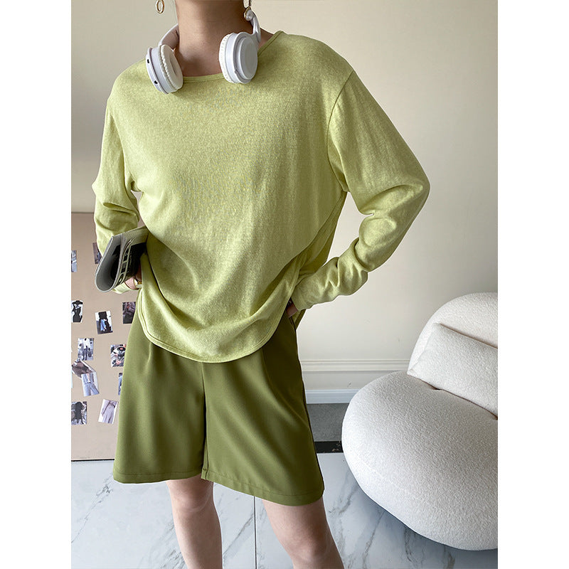 Damen Langarmshirt Atmungsaktives Material Komfortabler Schnitt