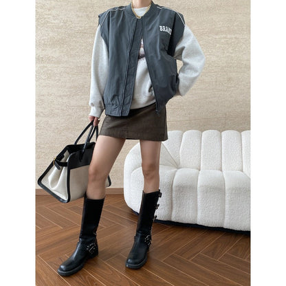 Damen Bomberjacke Urbaner Stil Hochwertiges Material