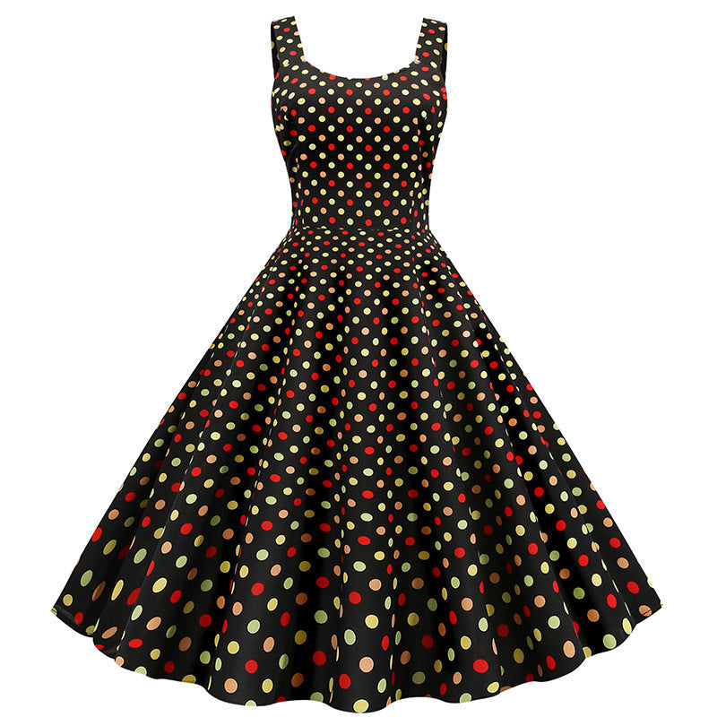 Damen Swing-Kleid Polka-Dots-Design Eveloria - Eveloria