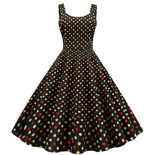 Damen Swing-Kleid Polka-Dots-Design Eveloria - Eveloria