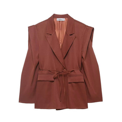 Damen Blazerjacke Tailliert Breite Ärmel Eveloria