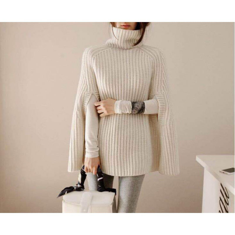 Damen Pullover Rollkragen Gürtel Eveloria