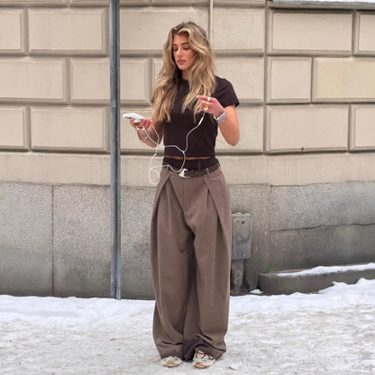Damen Hochtaillierte Hosen Eveloria