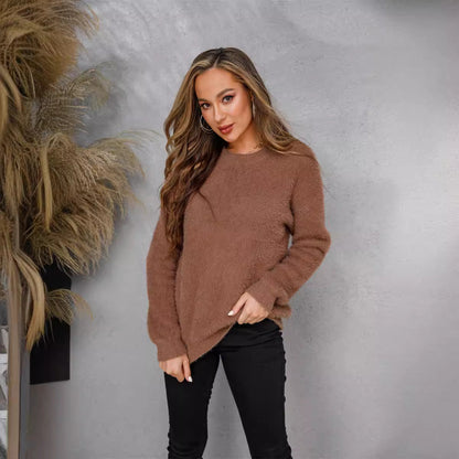 Damen Strickpullover Weich Moderner Schnitt Eveloria