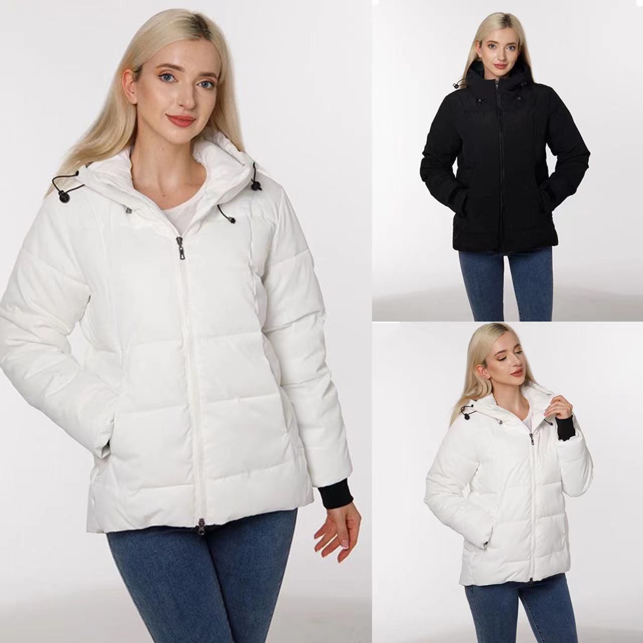 Damen Winterjacke Gesteppt Wasserabweisend Weich Schwarz Eveloria - Eveloria