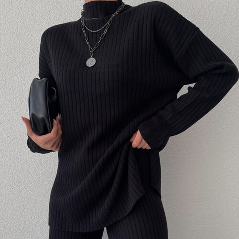 Damen Pullover Modernes Rippen-Design Lässiger Schnitt