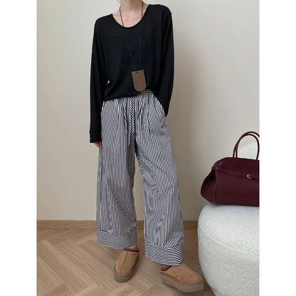 Damen Palazzo-Hose Gestreift Eveloria
