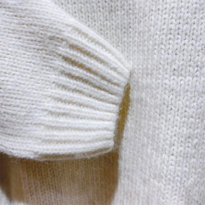 Damen Strickpullover mit Schriftzug Eveloria