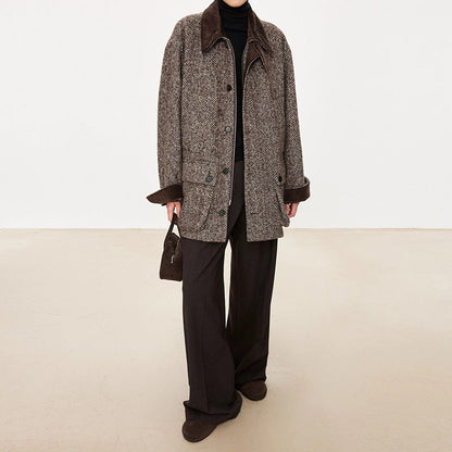 Damen Übergangsjacke Herringbone-Design Eveloria
