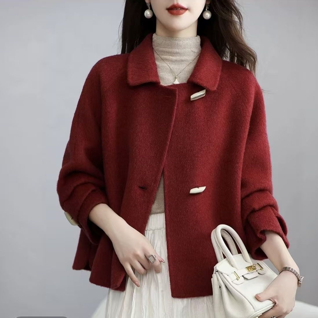 Damen Strickjacke Kuschelig Mit Knöpfen Grau Eveloria