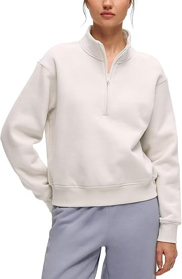 Damen Fleece-Pullover Stehkragen Eveloria