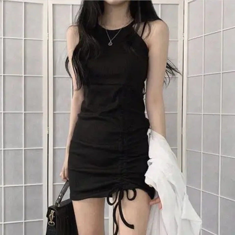 Damen Minikleid Figurbetont Raffung Eveloria