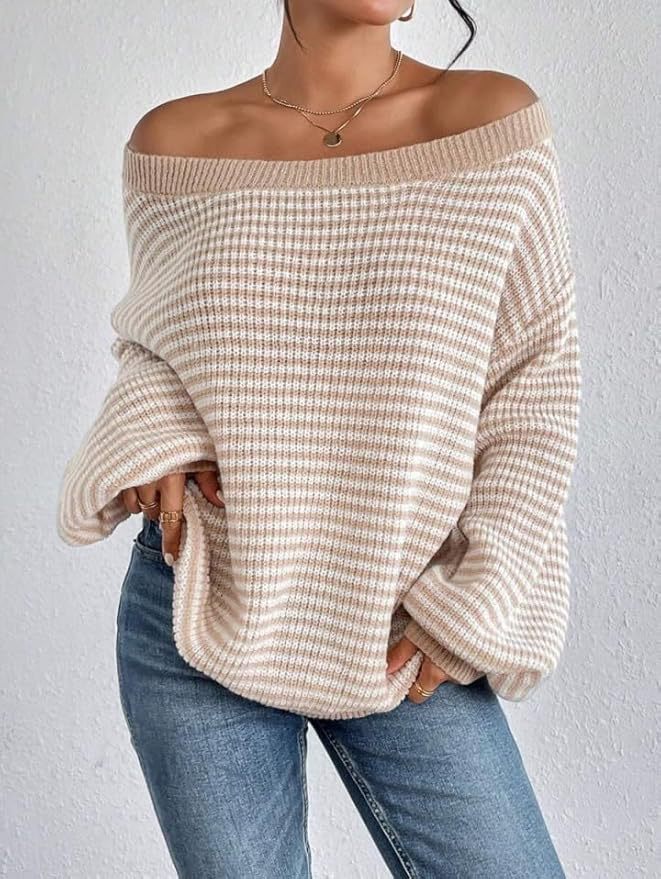 Damen Grobstrickpullover Rundhalsausschnitt Lässig