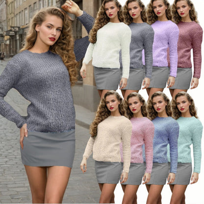 Damen Strickpullover Strukturiertes Design Lässiger Schnitt Eveloria - Eveloria