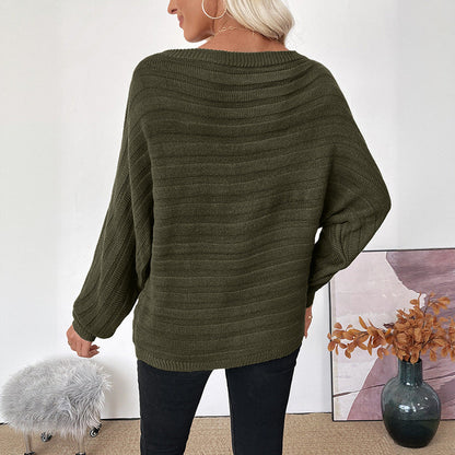 Damen Off-Shoulder Strickpullover Eveloria