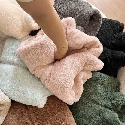 Damen Fleecejacke Flauschig Reißverschluss Hochkragen Eveloria