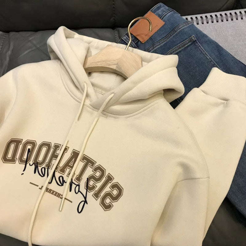 Damen Hoodie Oversized Lässig Mit Schriftzug