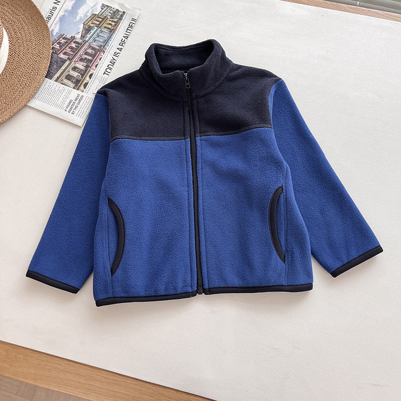 Damen Fleecejacke Hochkragen Reißverschlusstaschen Eveloria
