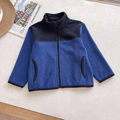 Damen Fleecejacke Hochkragen Reißverschlusstaschen Eveloria