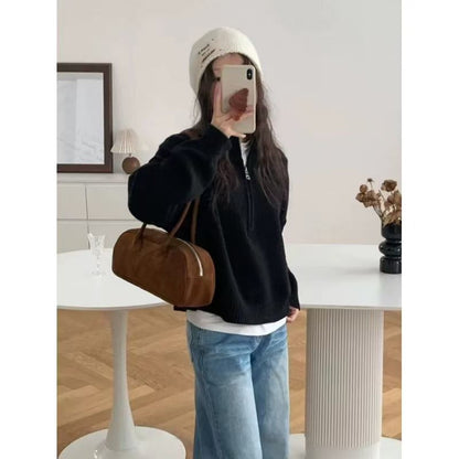 Damen Pullover Halbzipp Evelyn Modisch