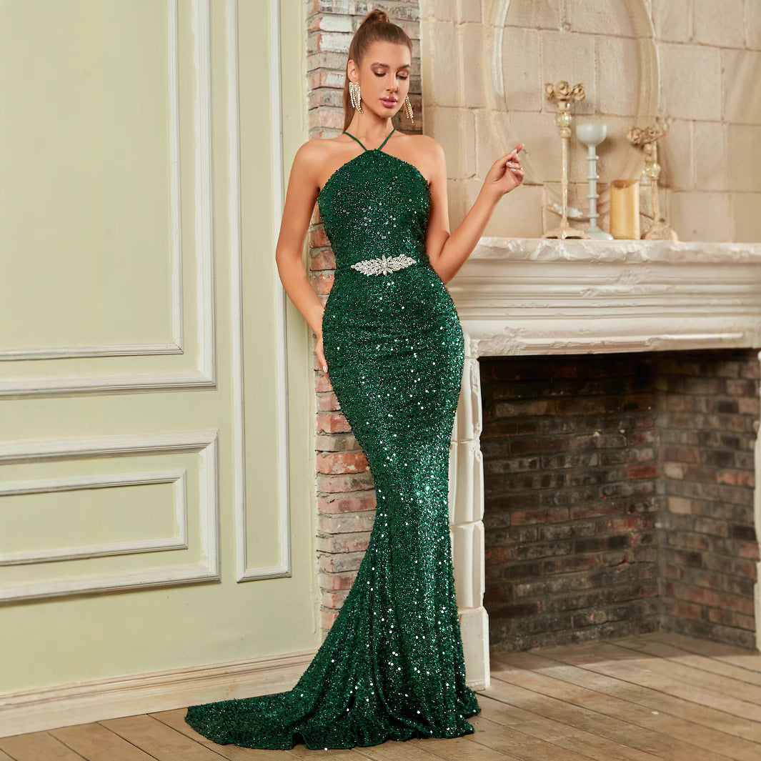Damen Abendkleid Figurformend mit Glitzer