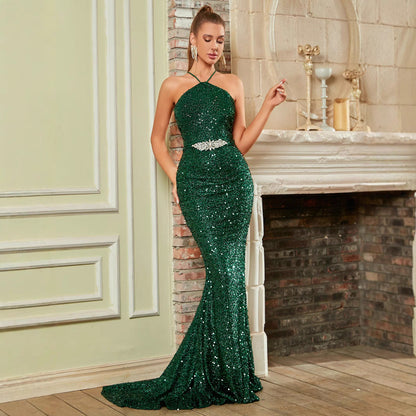 Damen Abendkleid Figurformend mit Glitzer