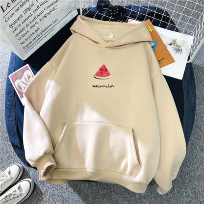 Damen Hoodie Melonenmotiv Fruchtig Eveloria