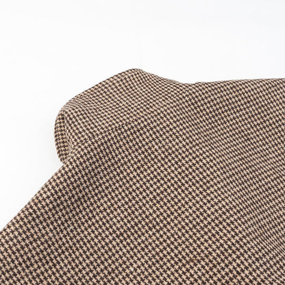 Damen Utility-Jacke Kariert Elastischer Bund Hochgeschlossen