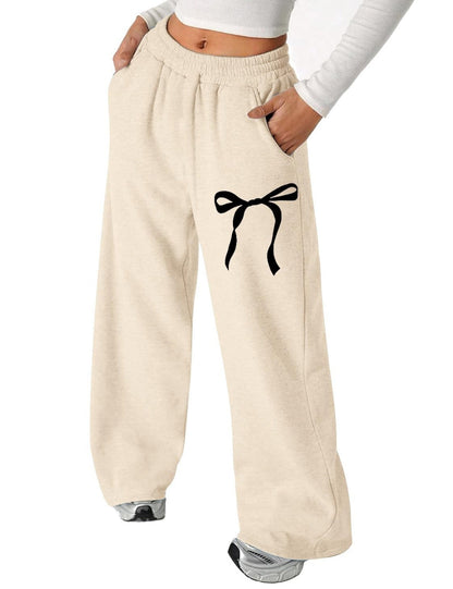 Damen Freizeithose Schleifenmuster Bequem
