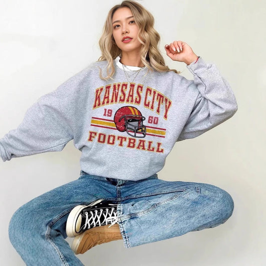 Damen Oversized Sweatshirt Football Motiv Eveloria - Eveloria