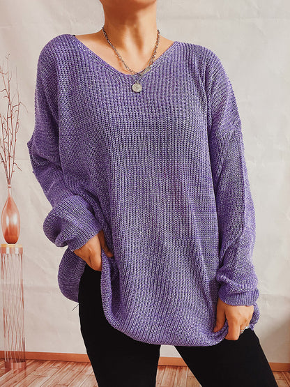 Damen Strickpullover V-Ausschnitt Modern Eveloria