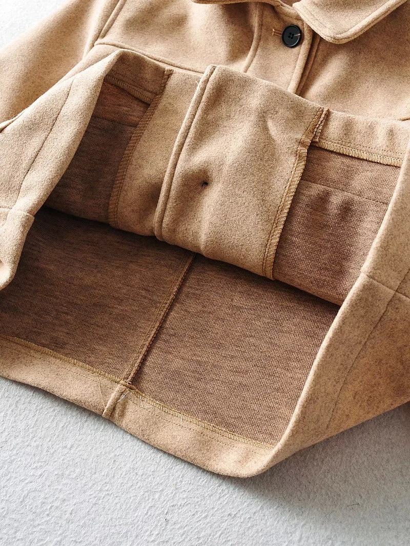 Damen Kurzjacke Modisch Taschen Eveloria