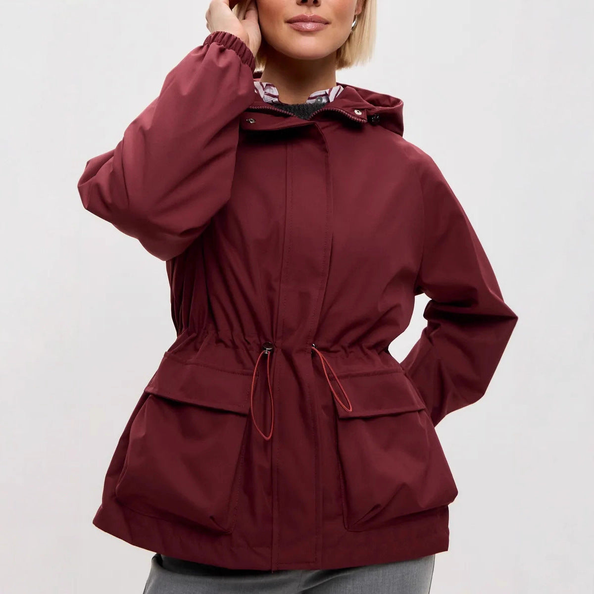 Damen Funktionsjacke mit Kapuze und verstellbarem Bund Eveloria