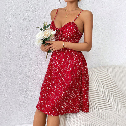 Damen Minikleid Luftiger Schnitt Rüschendetail Eveloria