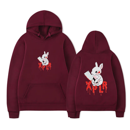 Damen Kapuzensweater Cartoon-Motiv Bequem Eveloria