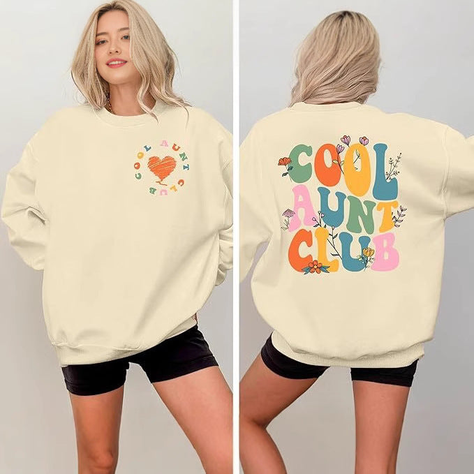 Damen Sweatshirt Lässig Eveloria Baumwolle
