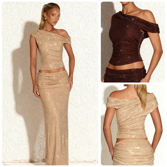 Damen Abendkleid Figurbetont Schwarz Eveloria - Eveloria