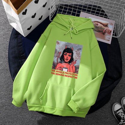 Damen Hoodie Grafikdruck Eveloria
