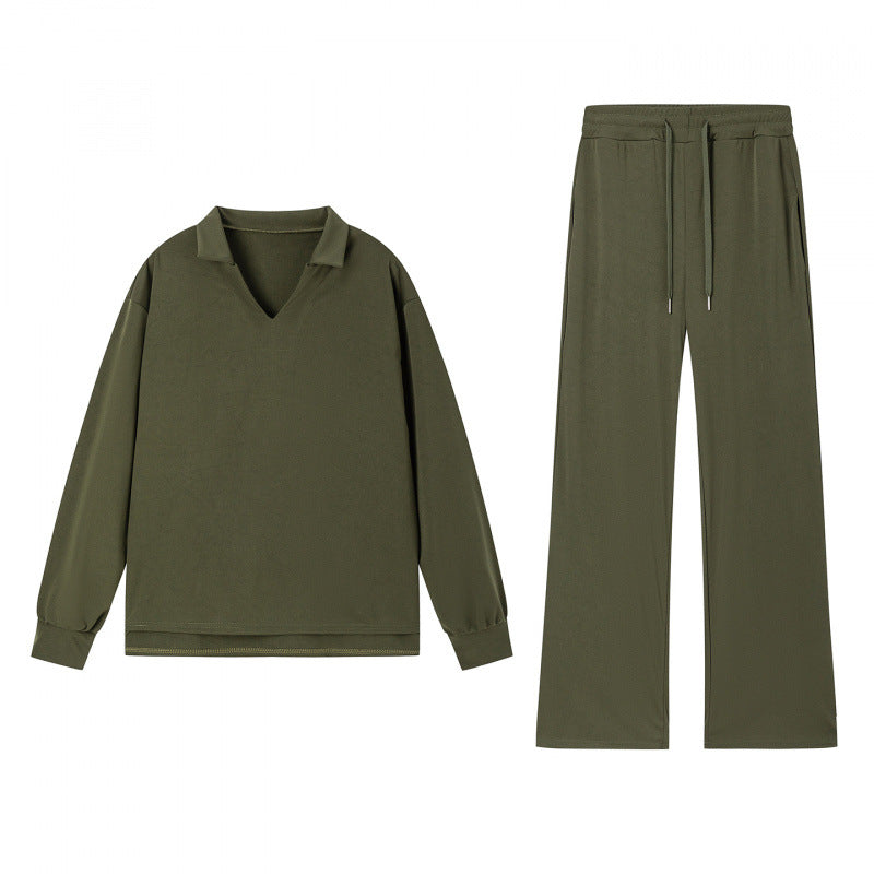 Damen Sweatshirt Hose Set Eveloria Baumwolle Bequem