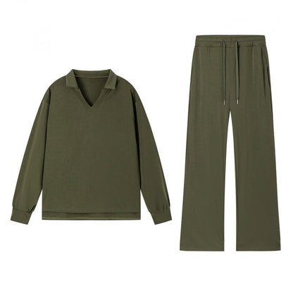 Damen Sweatshirt Hose Set Eveloria Baumwolle Bequem