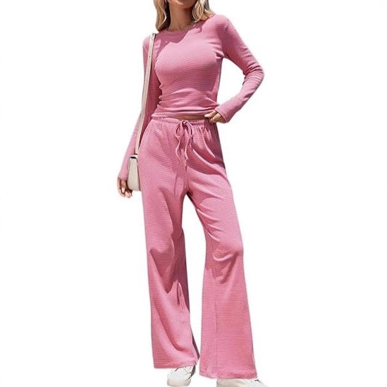 Damen Longsleeve Freizeit-Set Weites Design Eveloria