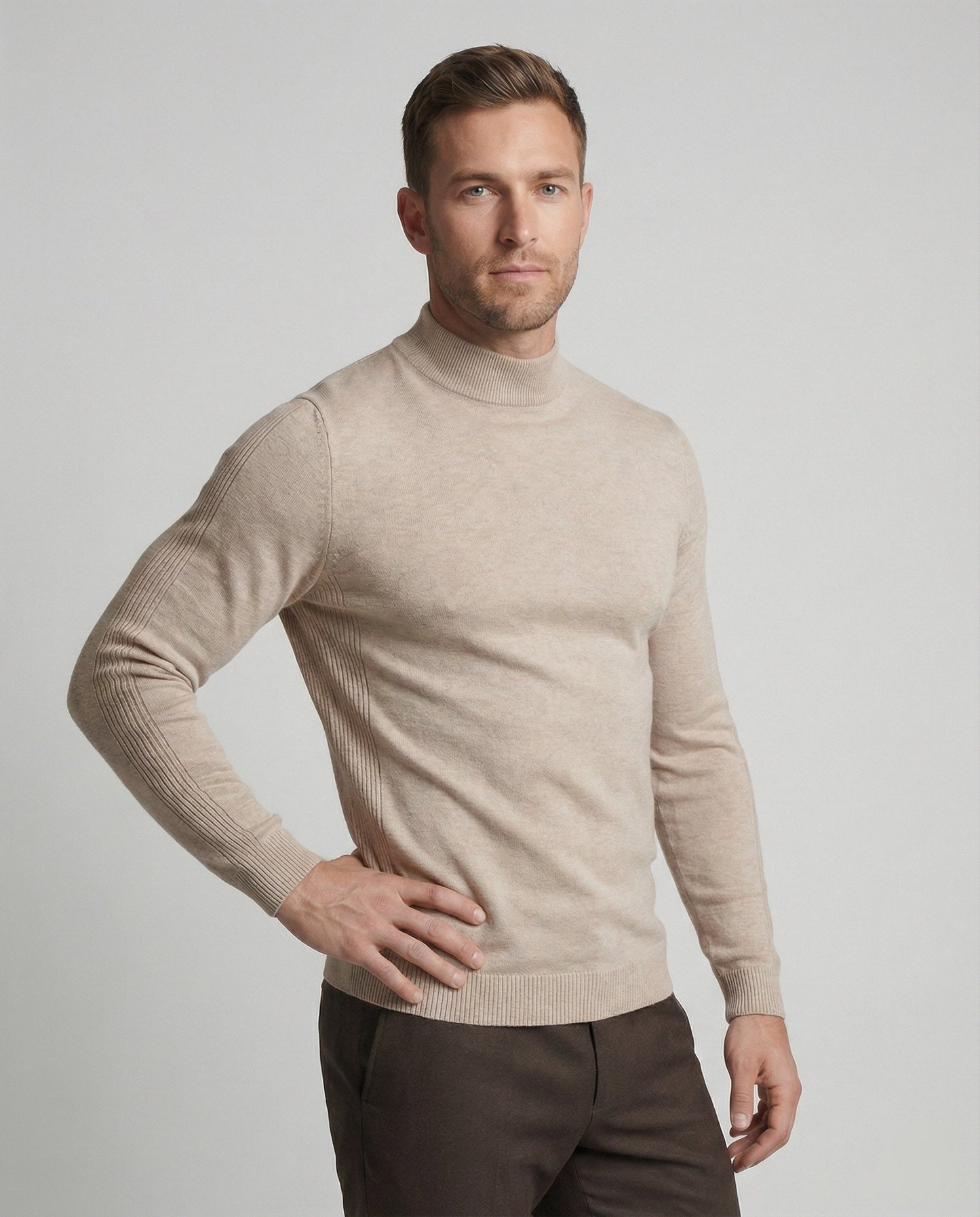 Stilvoller Damen Rollkragenpullover Merinowolle - Eveloria