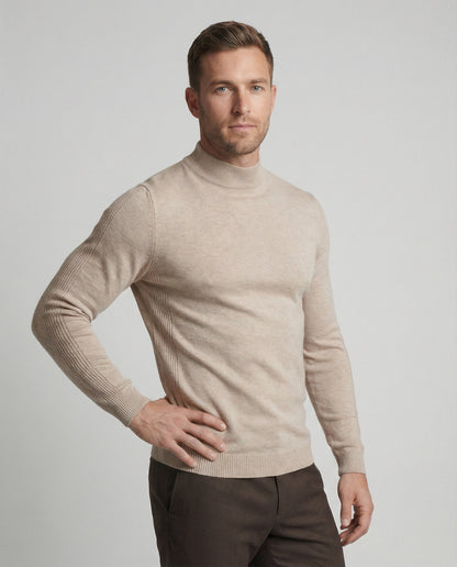Stilvoller Damen Rollkragenpullover Merinowolle - Eveloria